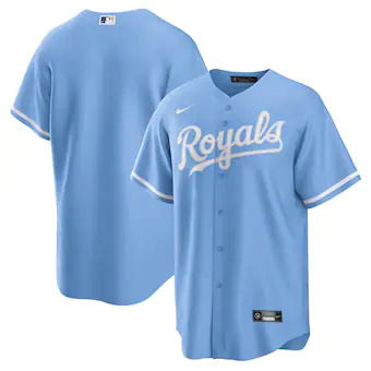 mens nike light blue kansas city royals alternate replica t